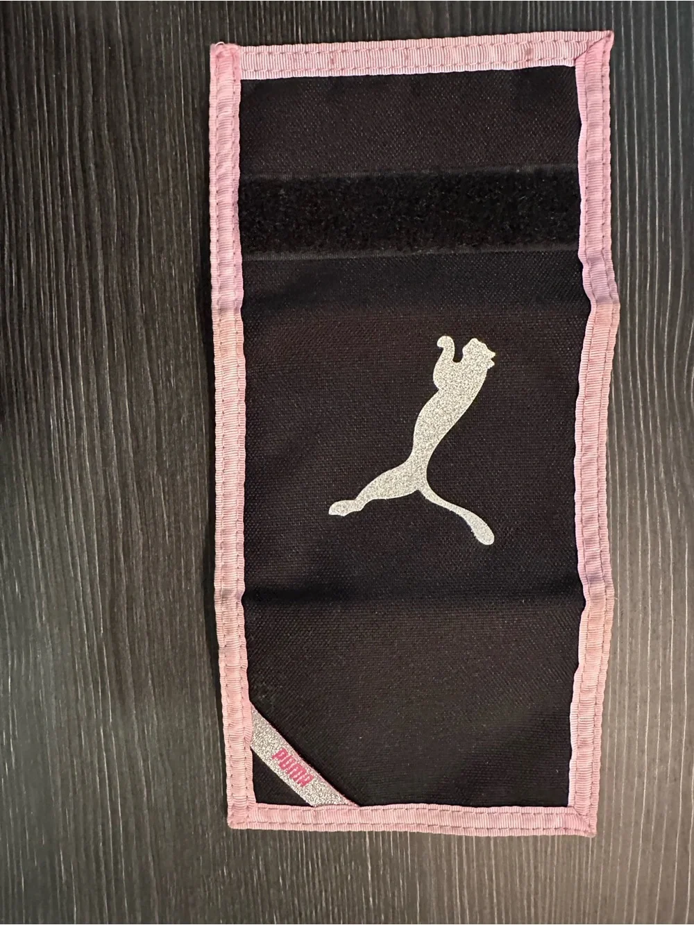Puma Kids Black and Pink Trifold Wallet